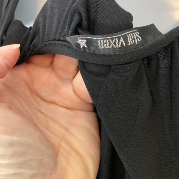 Star Vixen Black Mini Dress with Gold Accents S - Picture 5 of 5